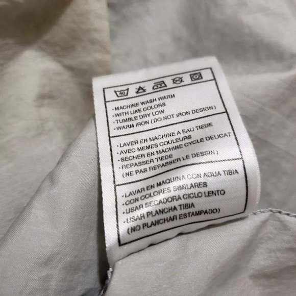 Nike Men's Windbreaker Jacket XL Gray Red Swoosh Nylon Half Zip White Label - Picture 10 of 11